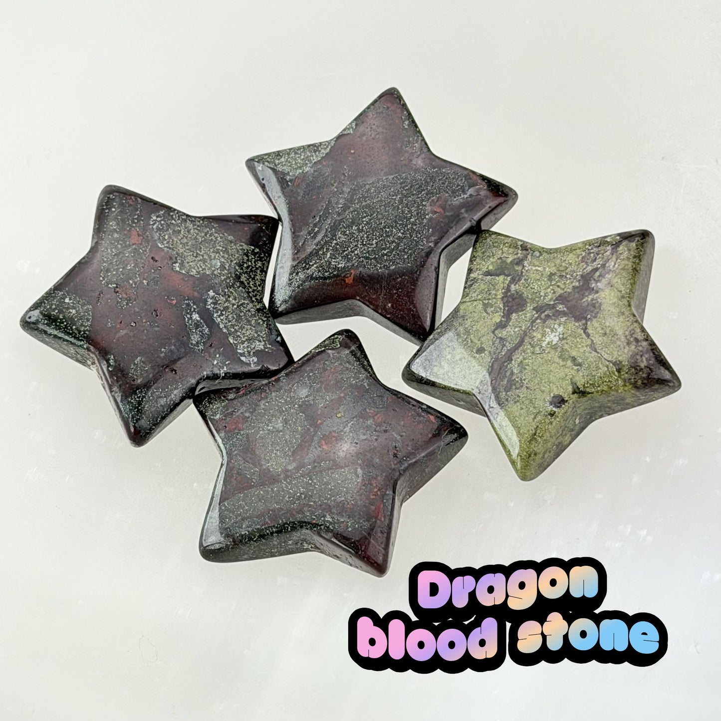 Dragon Bloodstone Mini Star Carving
