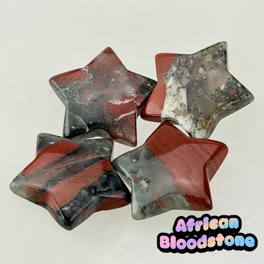 African Bloodstone Mini Star Carving