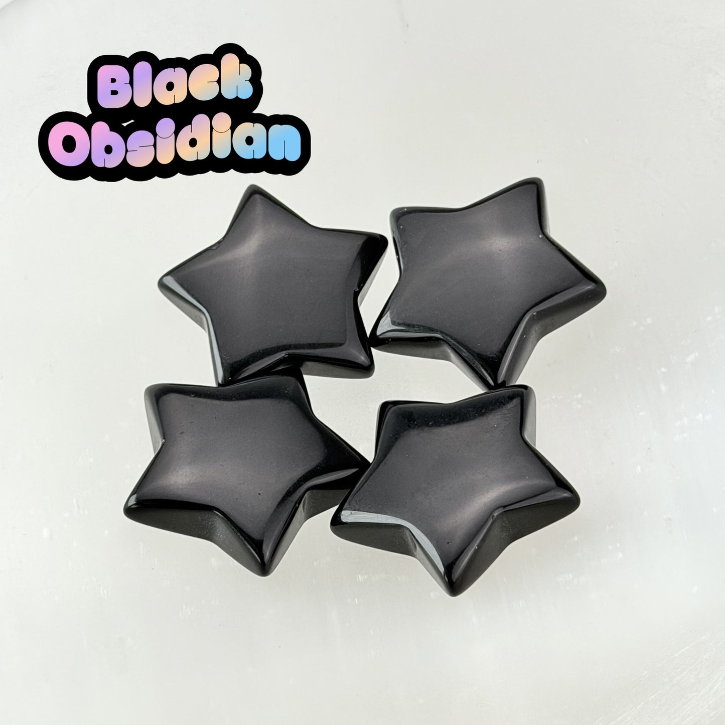 Black Obsidian Mini Star Carving