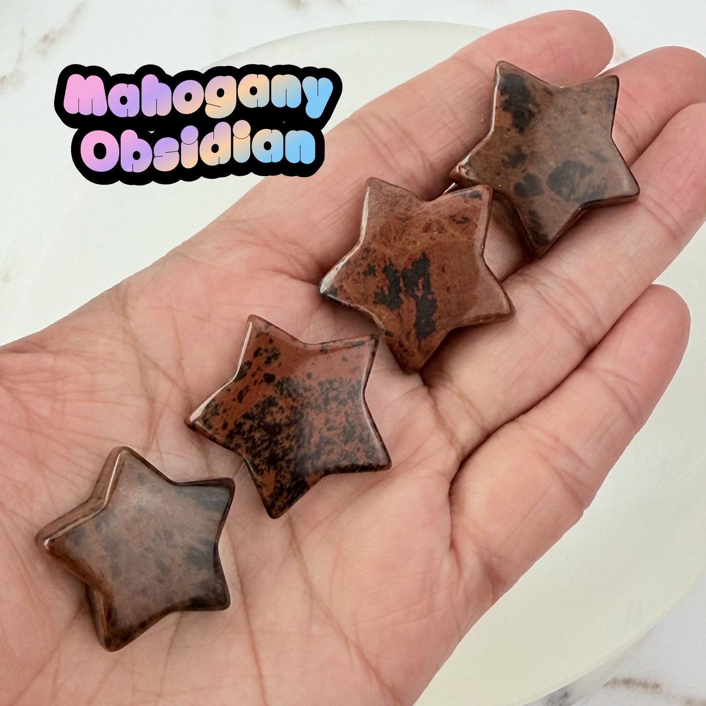 Mahogany Obsidian Mini Star Carving