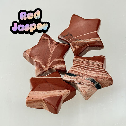 Red Jasper Mini Star Carving