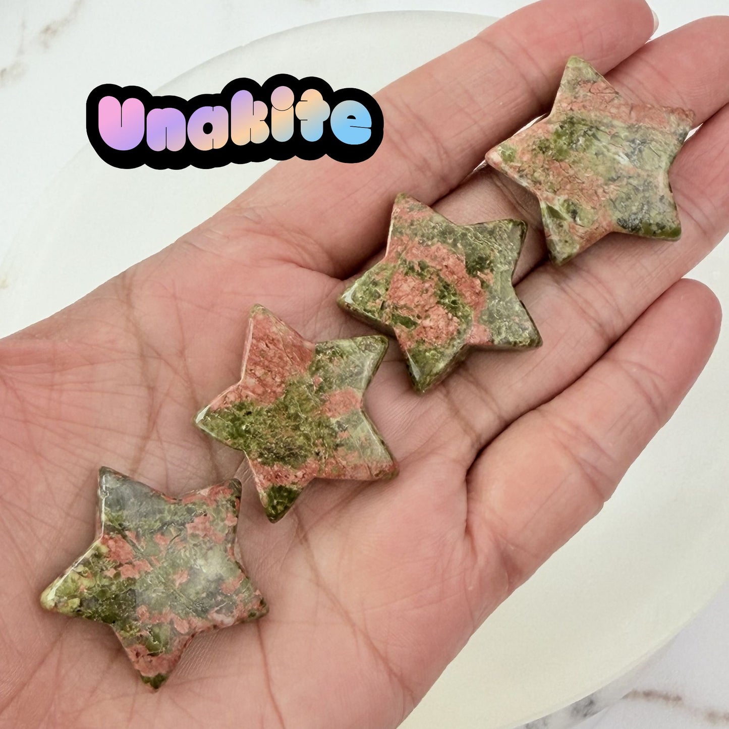 Unakite Mini Star Carving