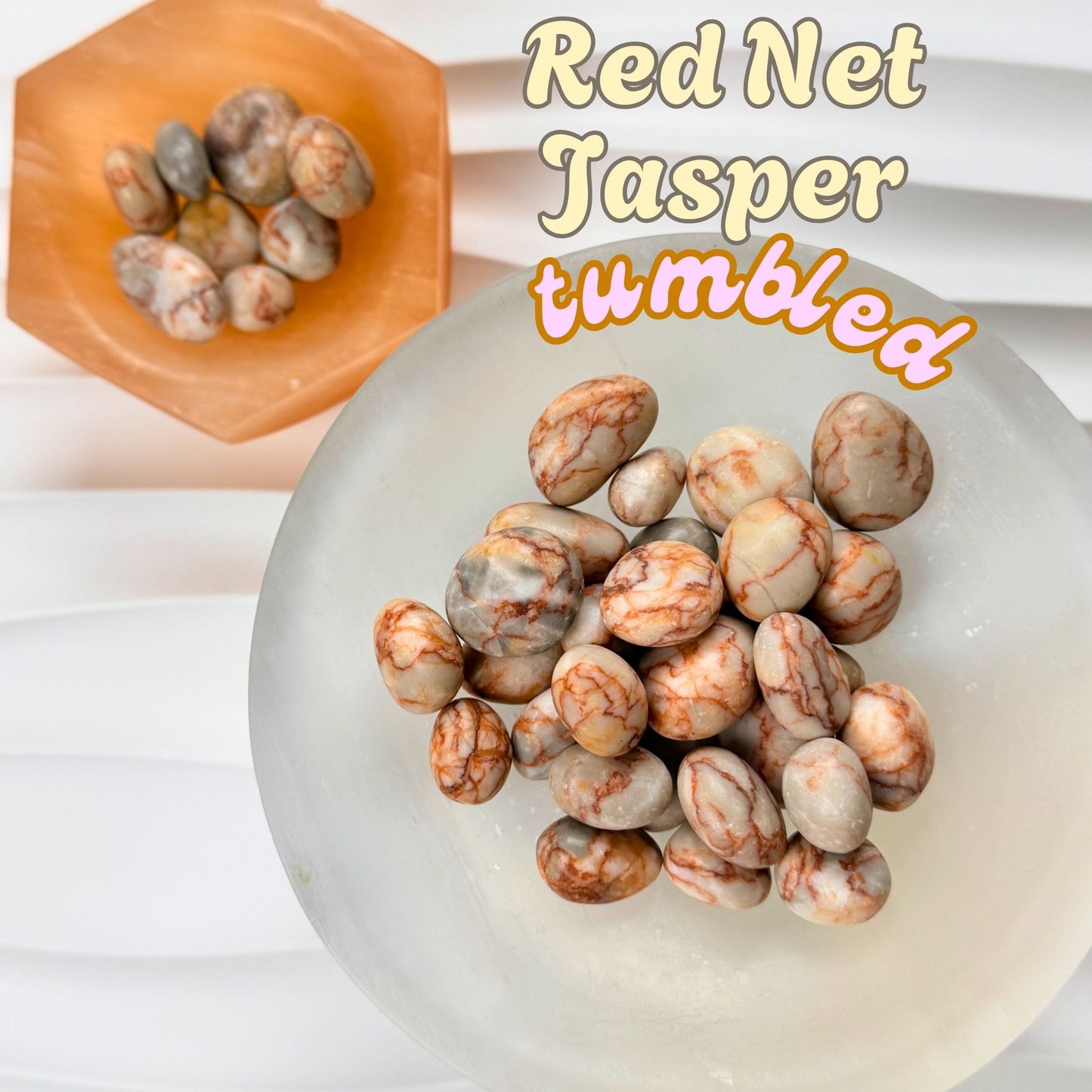 Red Net Jasper Tumbled Stone