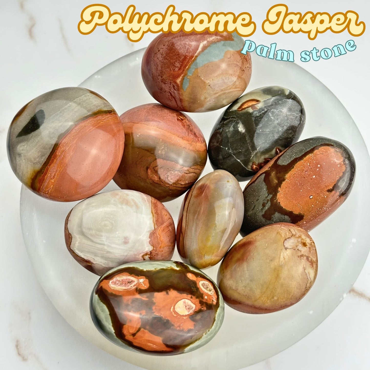 Polychrome Jasper Palm Stone | Intuitively Chosen