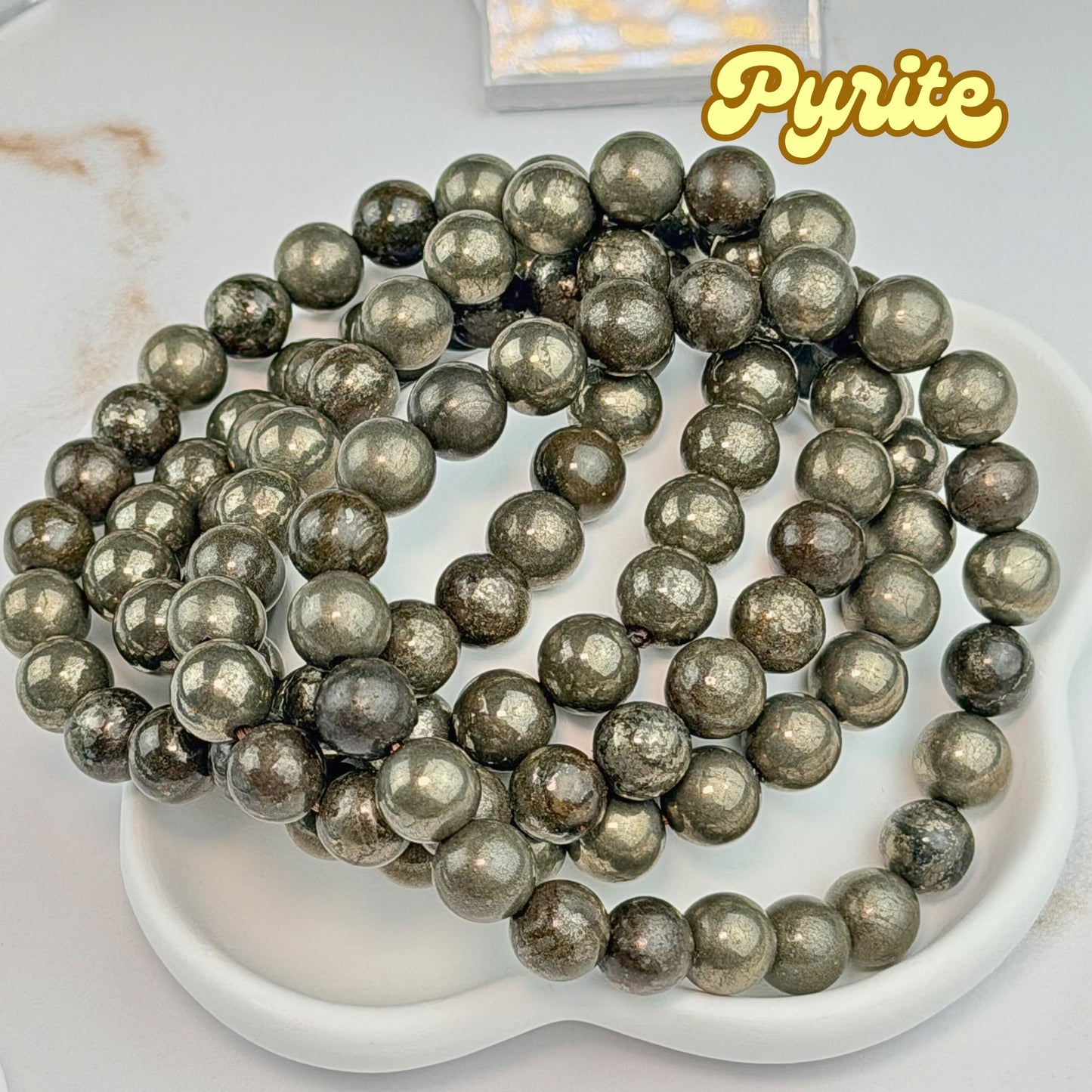 Pyrite 8mm Bracelet
