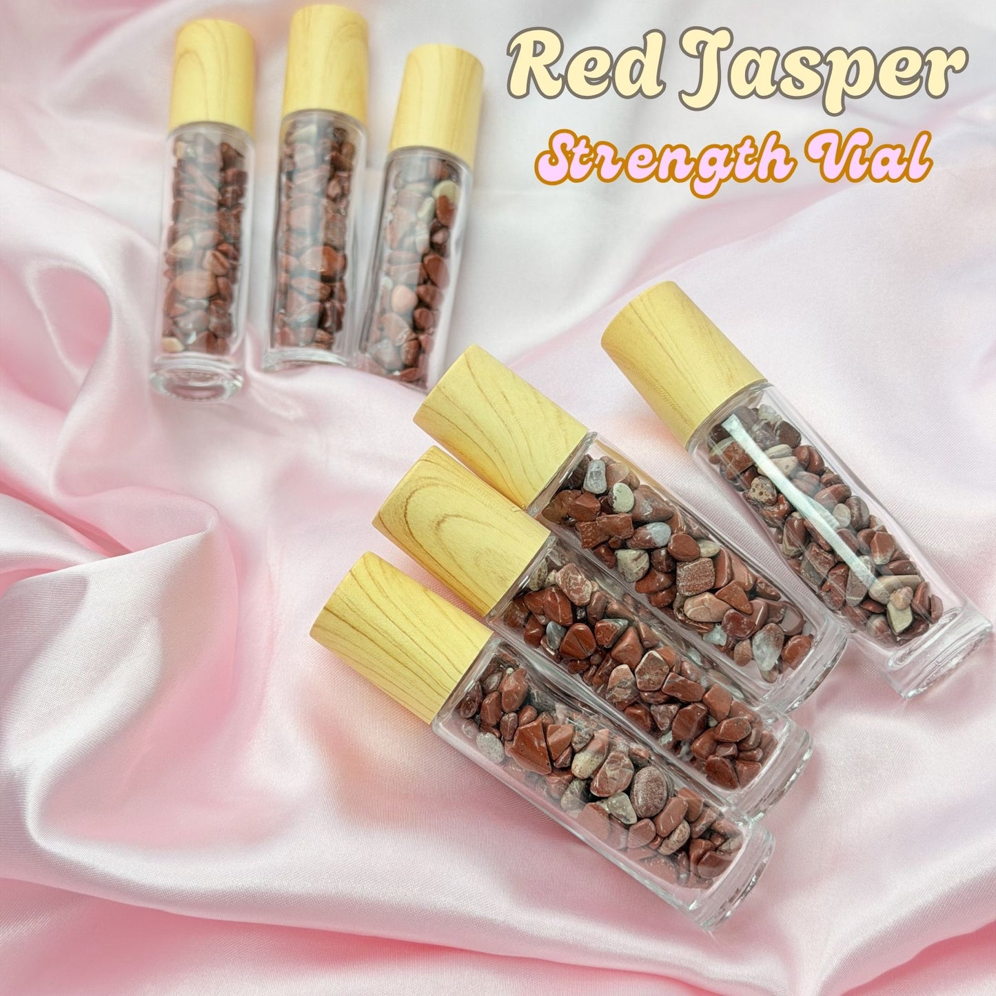 Red Jasper Crystals Strength Vial