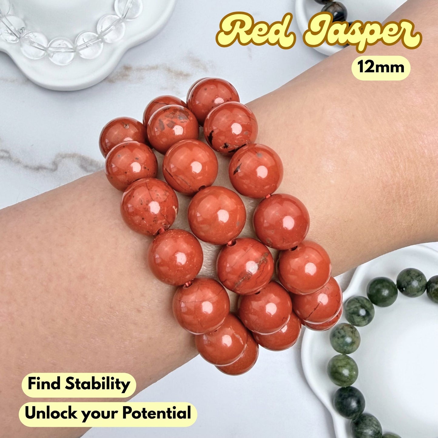 Red Jasper 12mm Bracelet