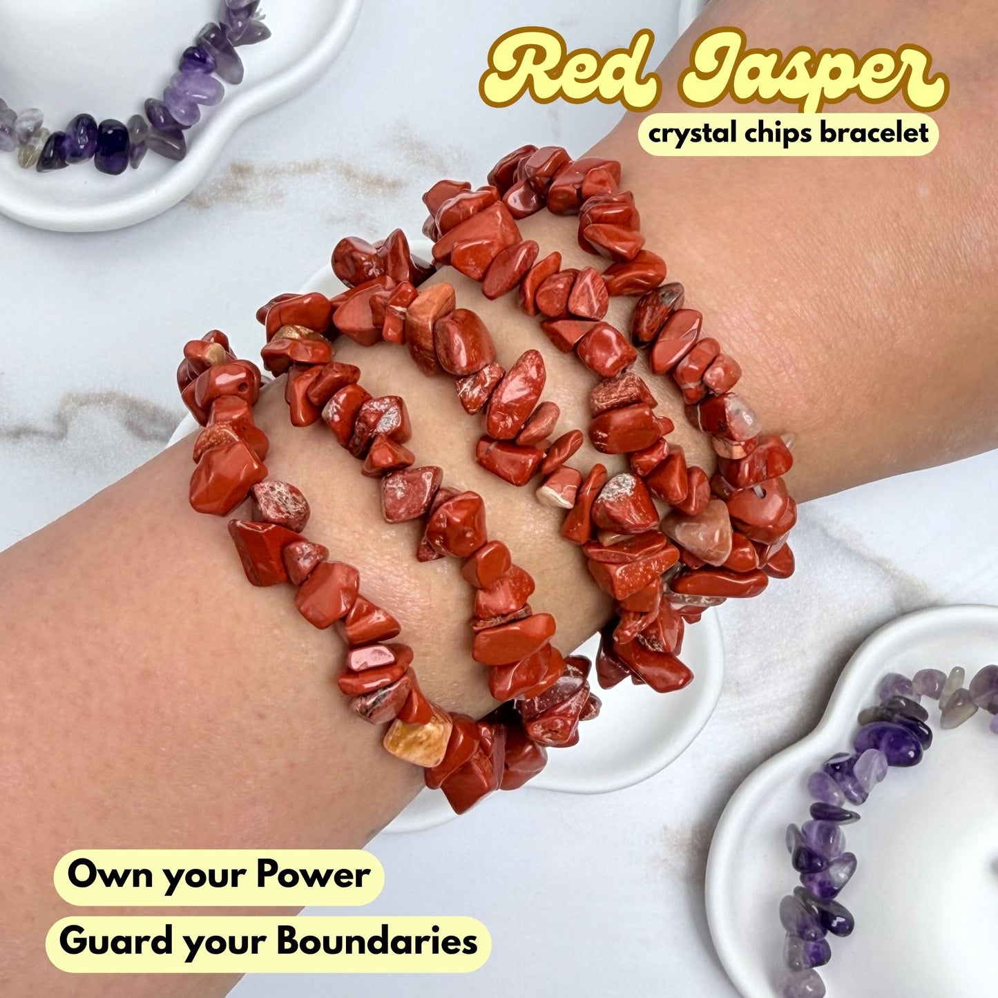 Red Jasper Chip Bracelet