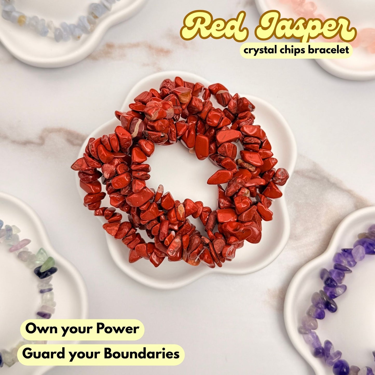Red Jasper Chip Bracelet