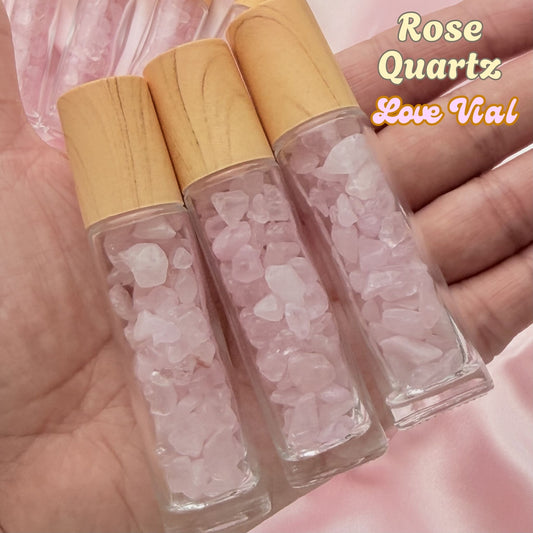 Rose Quartz Crystals Love Vial