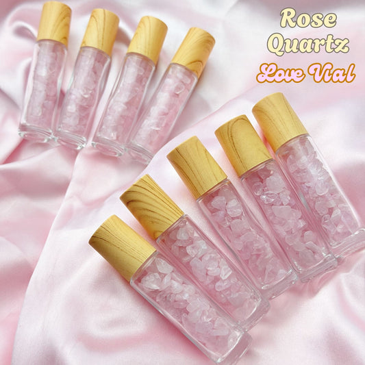 Rose Quartz Crystals Love Vial
