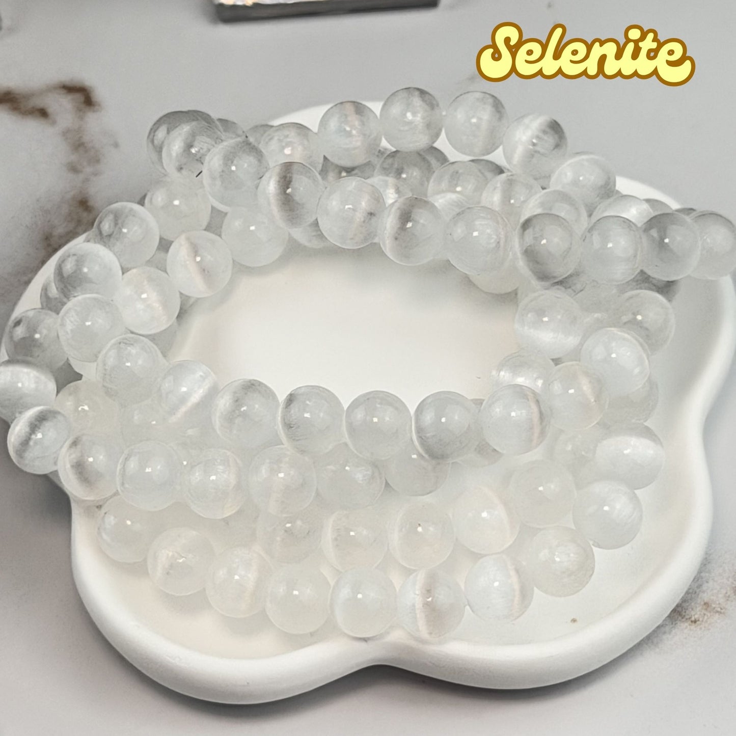 Selenite 8mm Bracelet