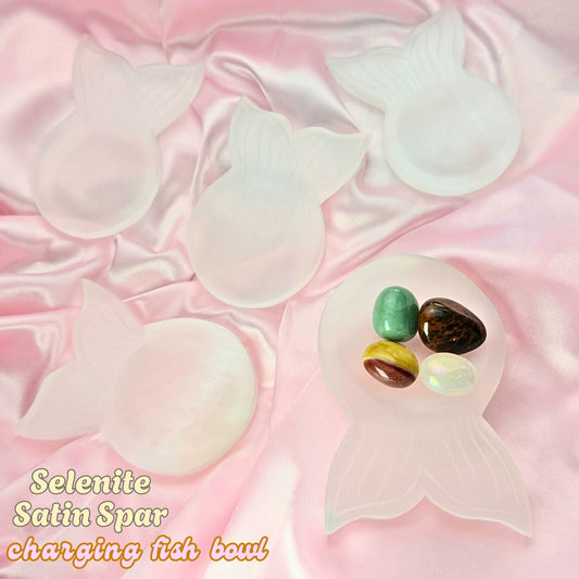 Selenite Fish Charging Plate - 4 inches