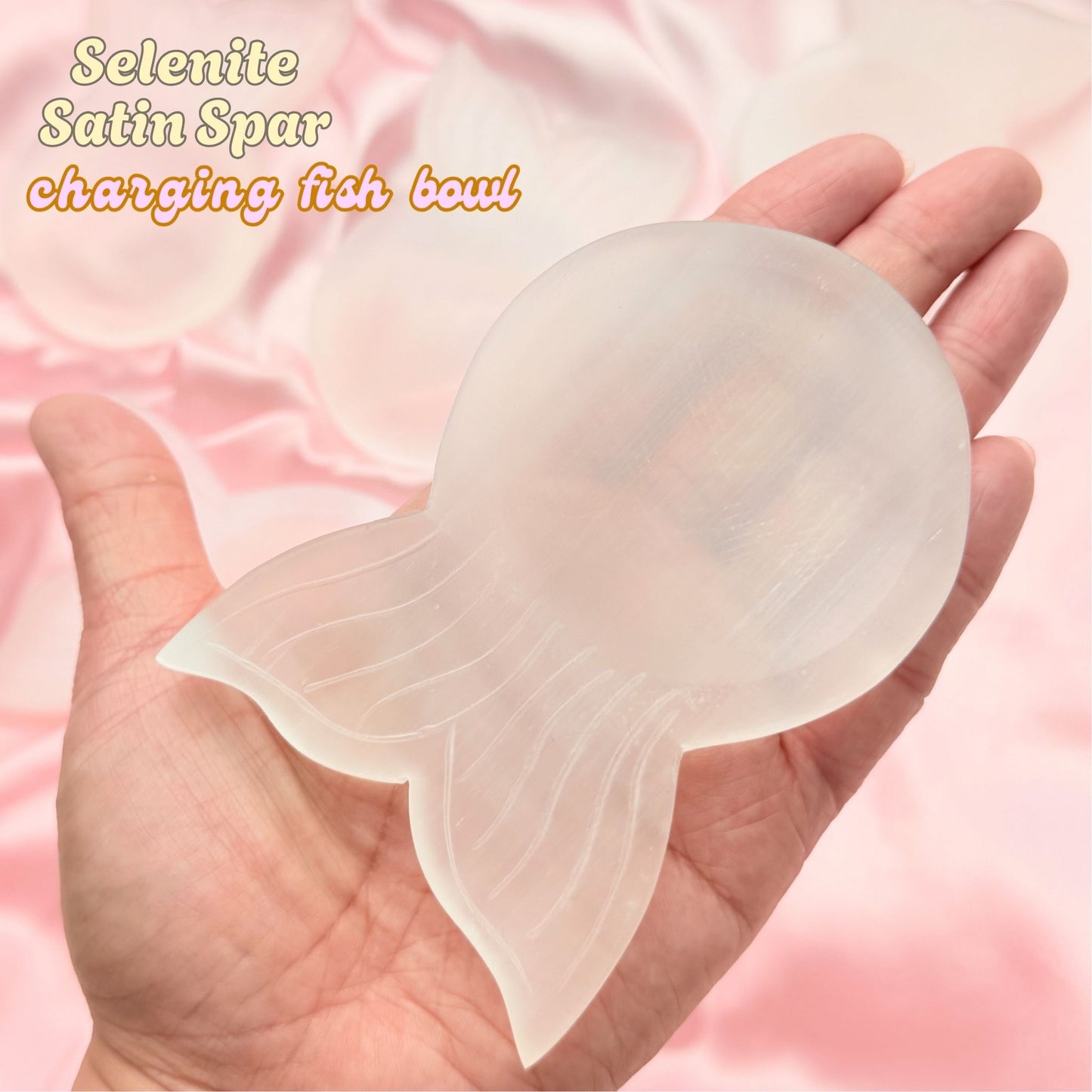 Selenite Fish Charging Plate - 4 inches