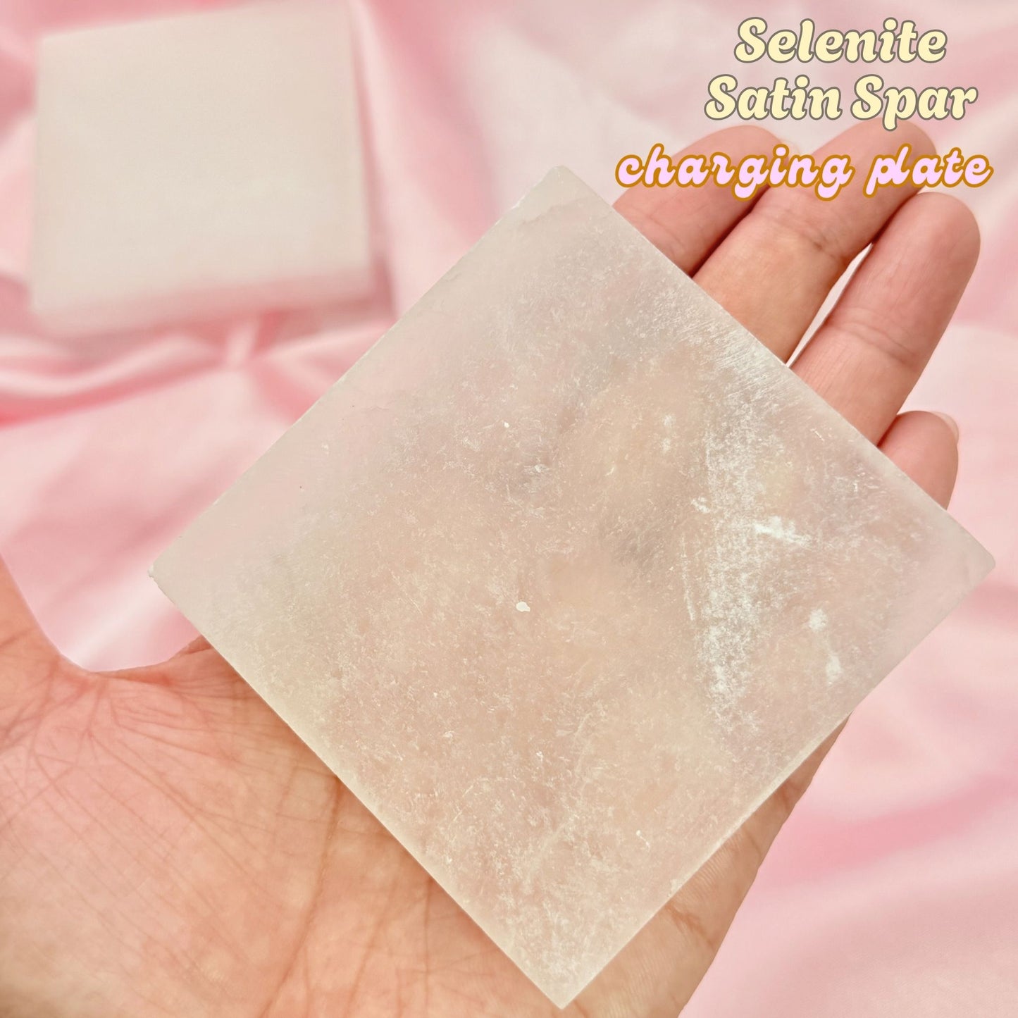 Selenite Square Charging Plate - 3 inches