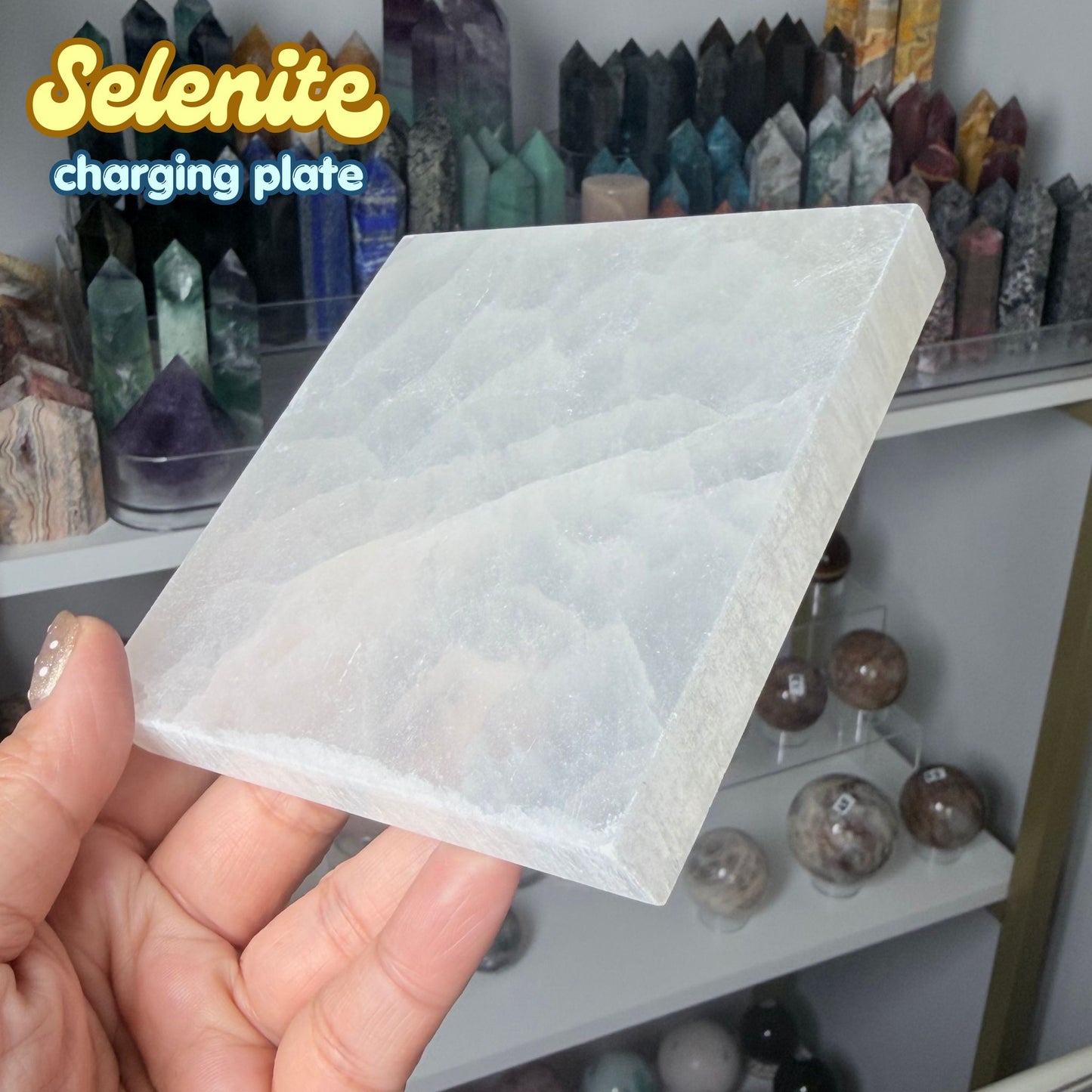 Selenite Charging Plate 4x4 inches