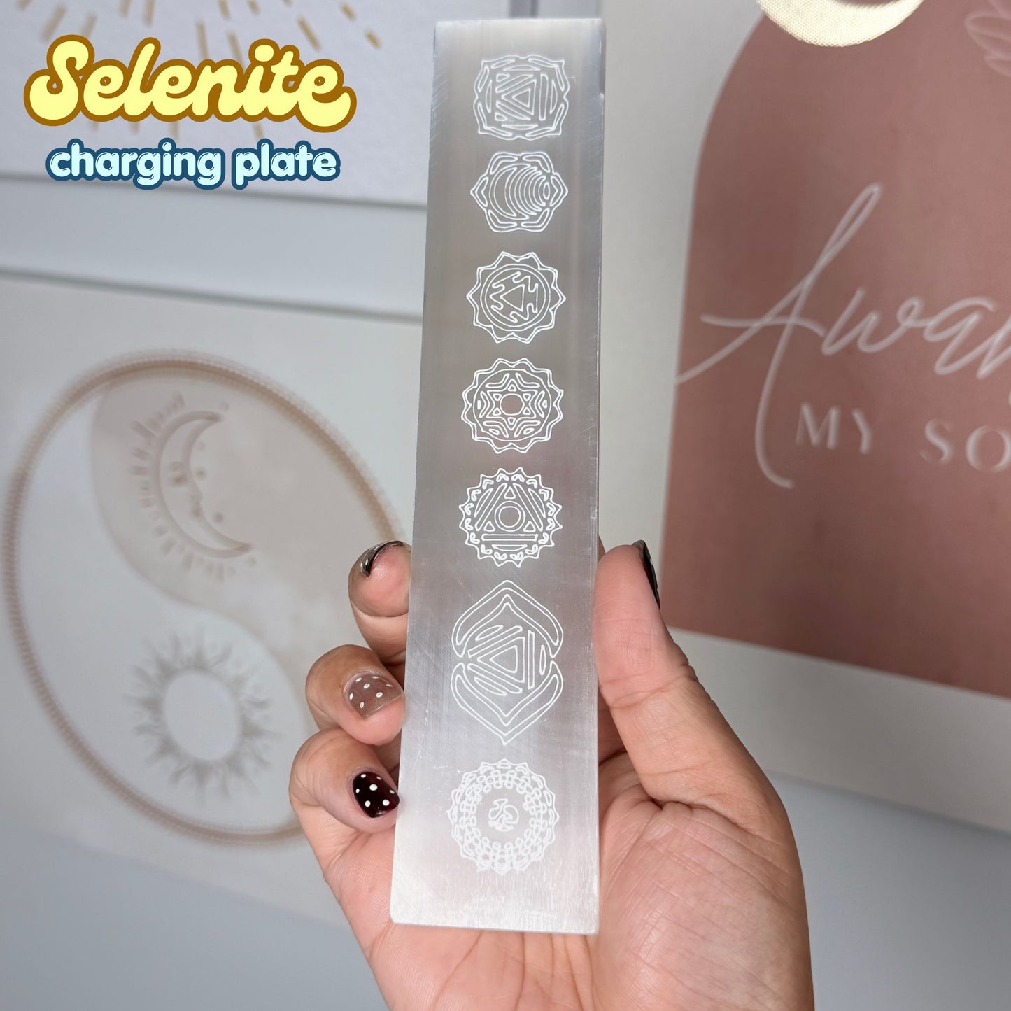 Selenite Charging Plate 8 inches
