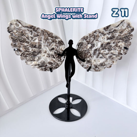 Sphalerite Angel Wings with Stand | Z11