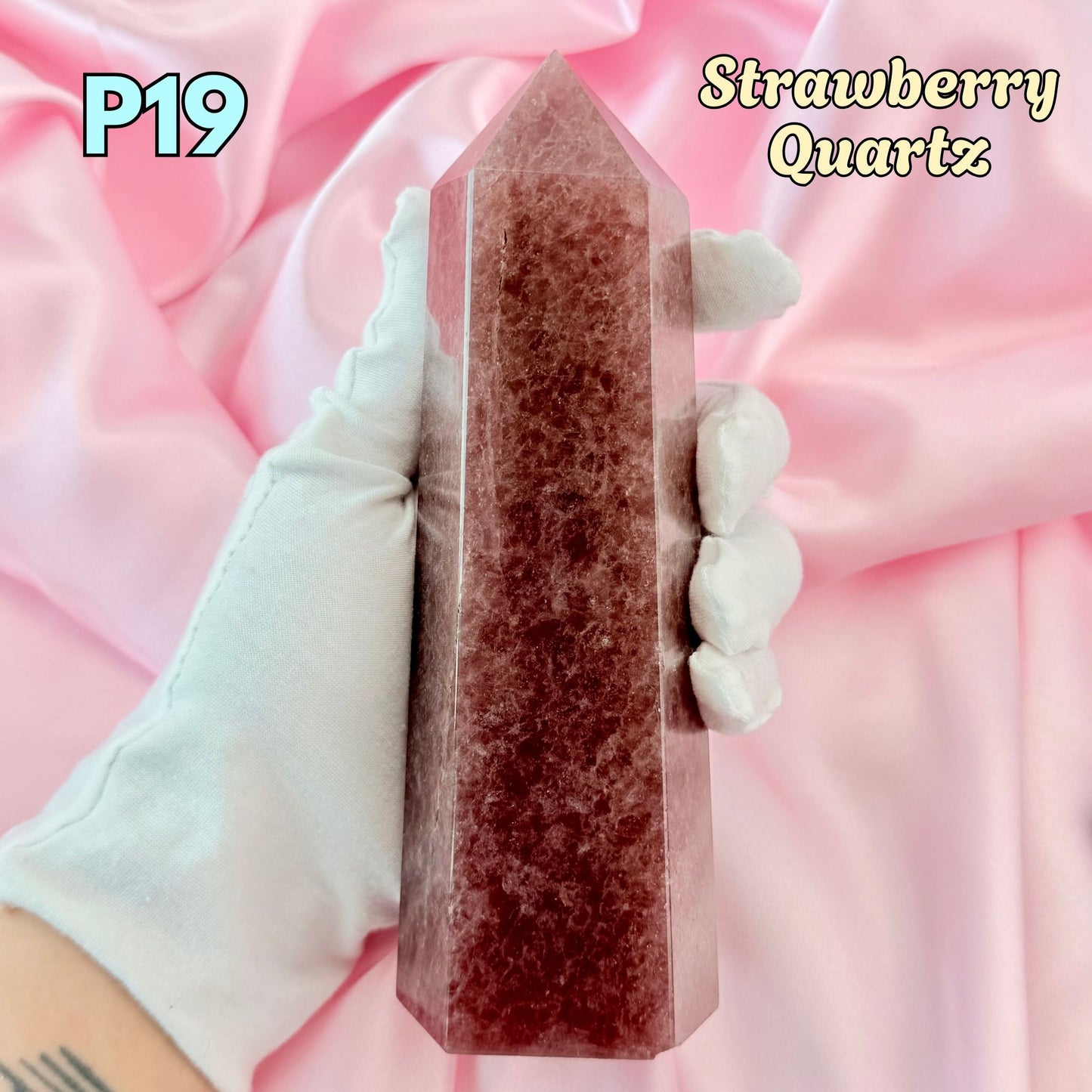 Chunky Strawberry Quartz Tower | P19