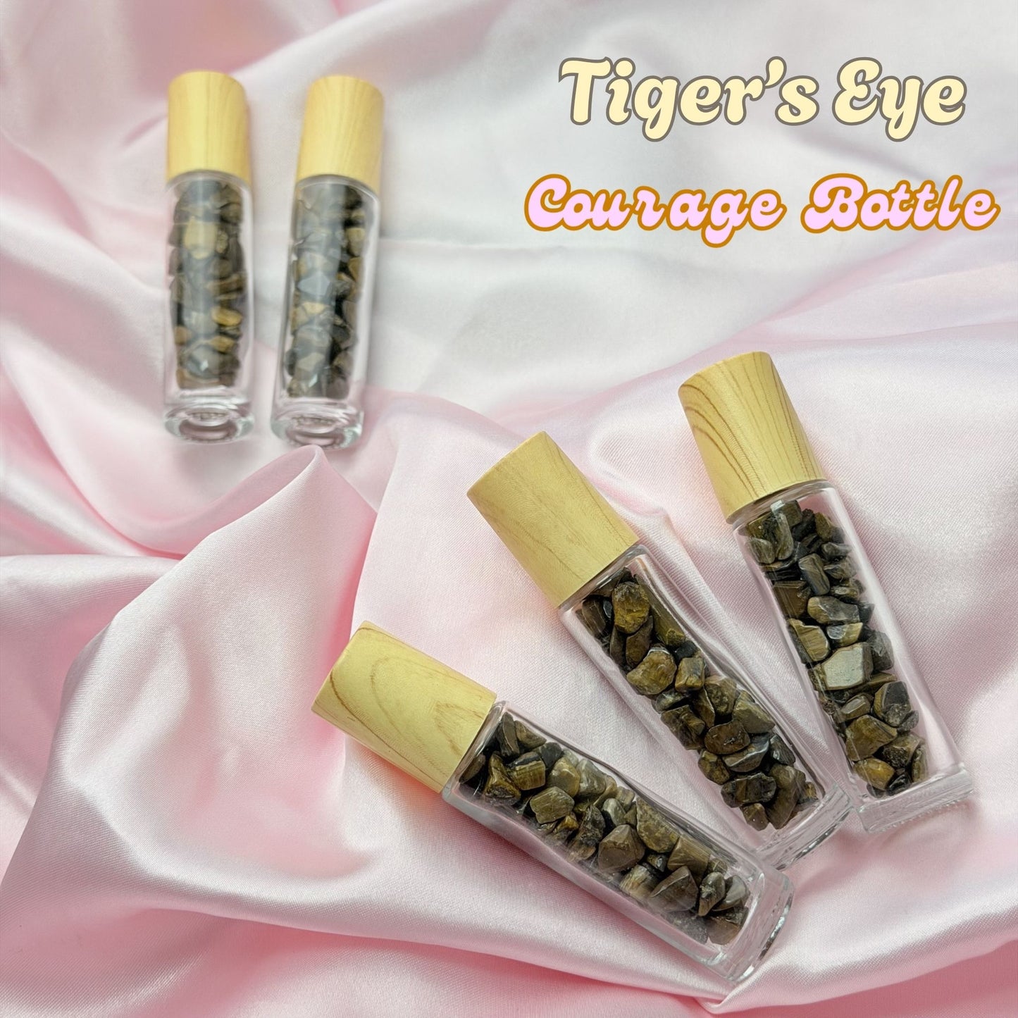 Tiger's Eye Crystals Courage Bottle