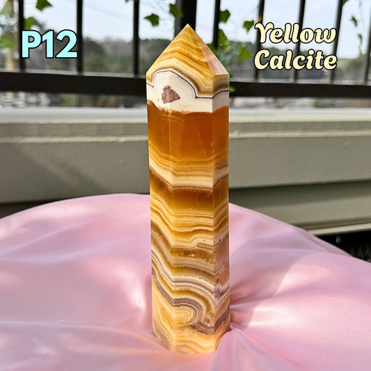 Chunky Yellow Calcite Tower | P12