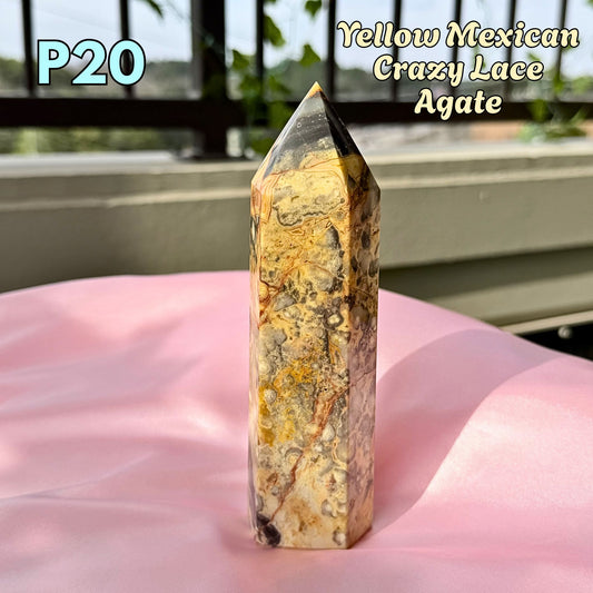 Chunky Crazy Lace Agate Tower | P20